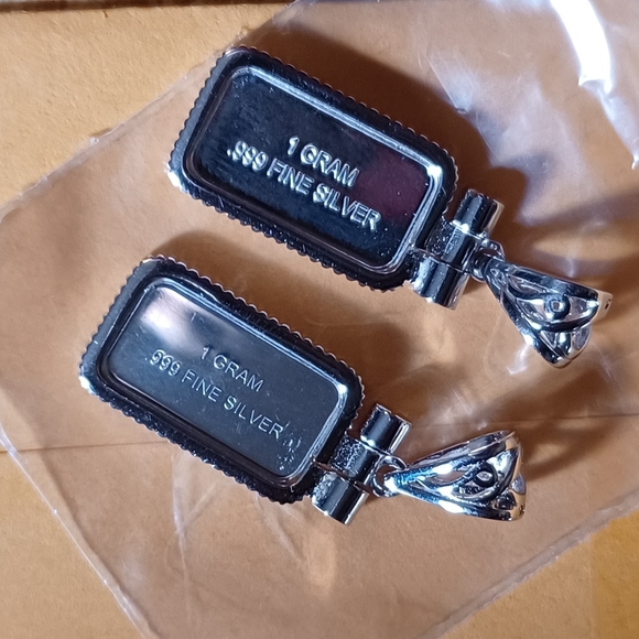 Pendants 1g .999 Fine Silver Wonka Bar + 925 Silver Bezel ✨️ Unisex Pendants - Picture 4 of 6